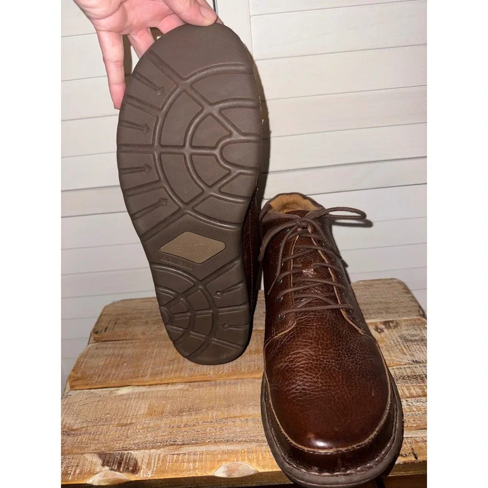 Born Mens Brown Leather Chukka Boots Lace Up Ankle Boots Size 13